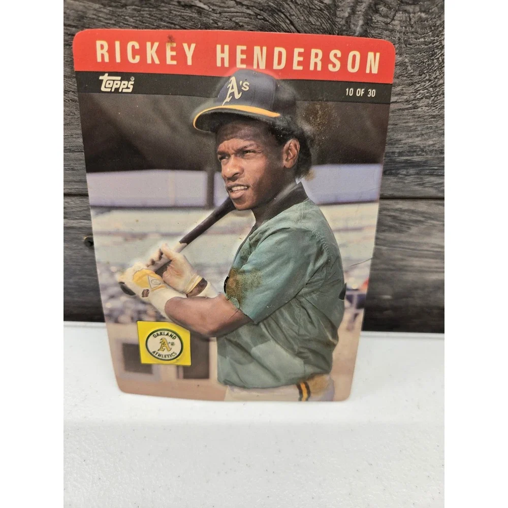 Rickey Henderson Oakland Athletics Topps 10 of 30 Baseball Card Vintage 1985